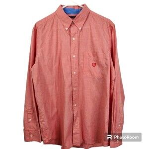 Chaps Mens Easy Care Long Sleeve Button Down Shirt Size Medium